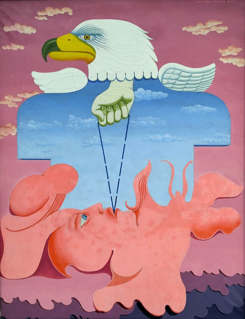 Beltrami Nerio1969 Langelo olio su tela cm 90x70 copia