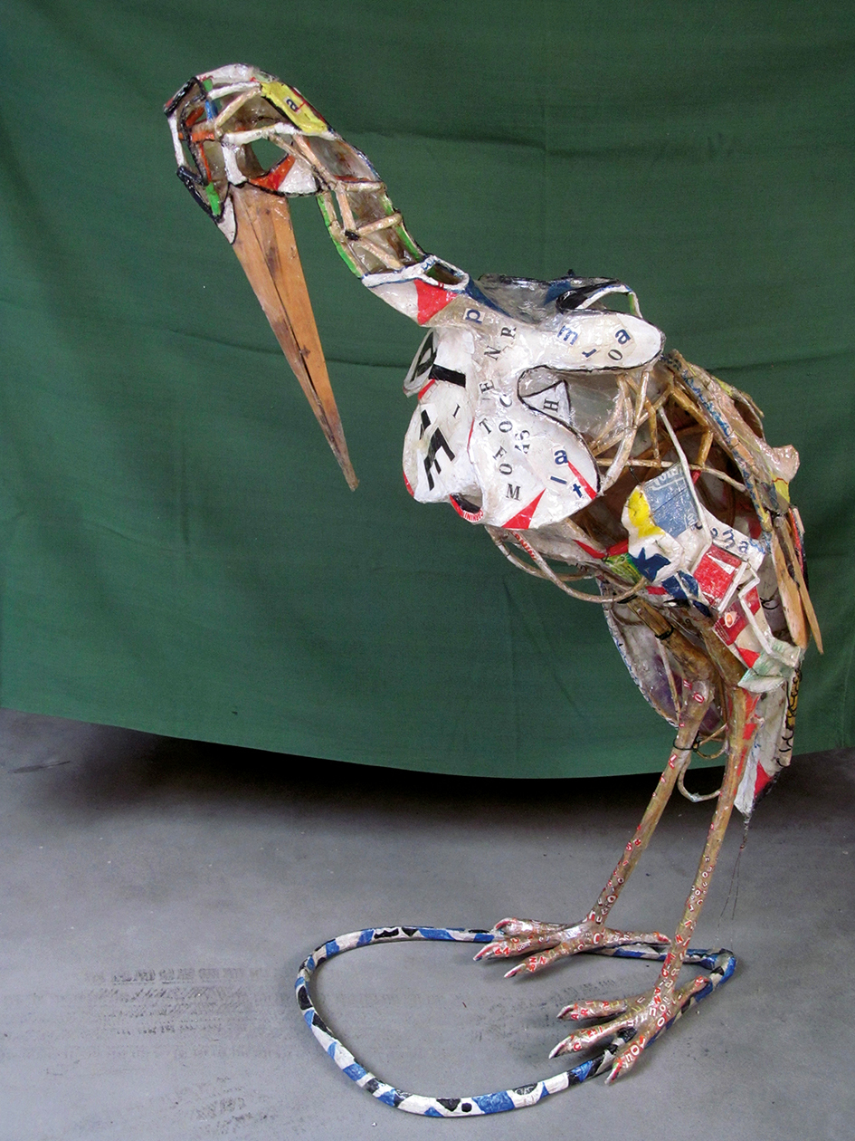 AIRONE CICOGNA 2006 plasticoni cm 124x40x75