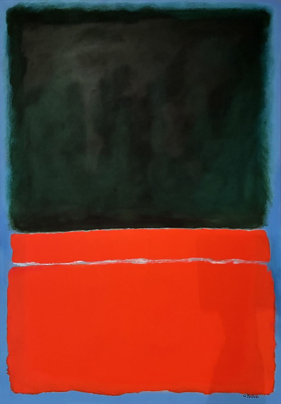 Omaggio a Rothko Green e Orange 100x150 Luglio 2022