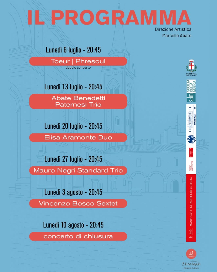 2 dal 6 luglio jazz piazza mantegna