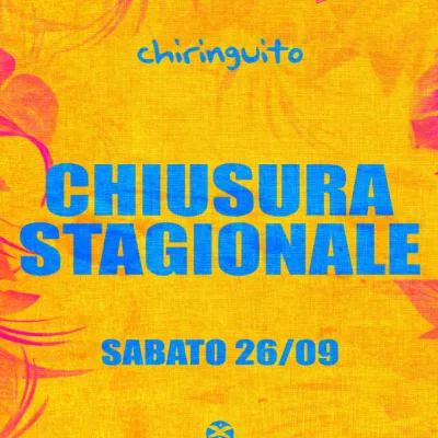 26 settembre chiringuito chiusura