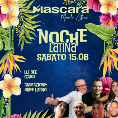 15 agosto noche latina mascara